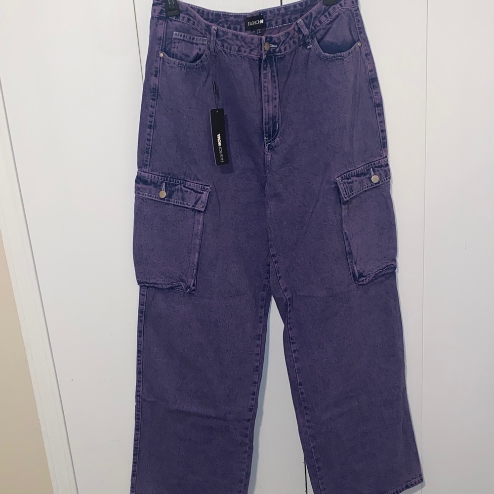 Fashion Nova “Callie”  Baggy Cargo Jeans